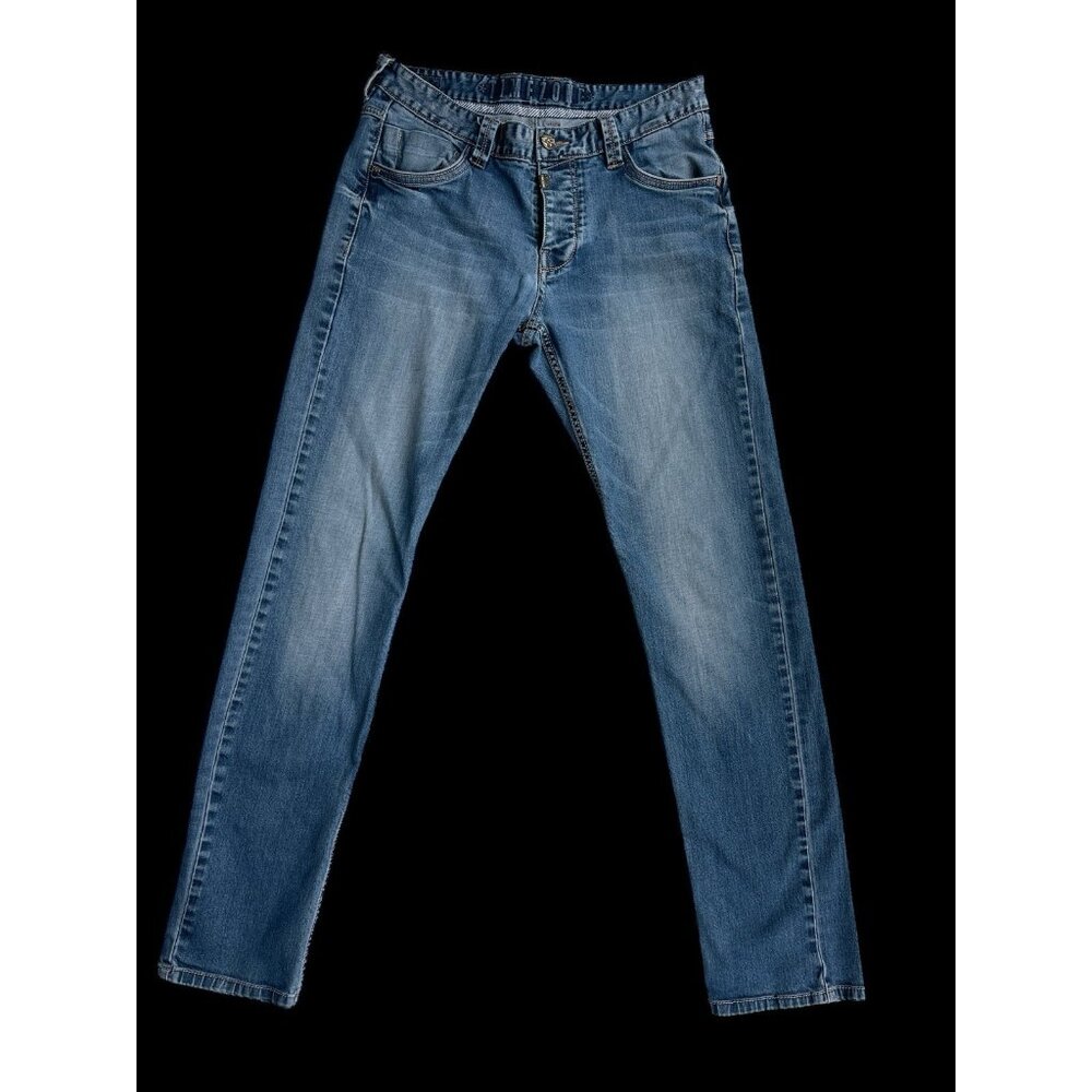 Timezone Men’s Slim Fit Straight Leg Jeans Medium Wash 33/34